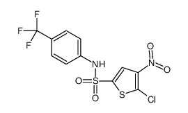 5-chloro-4-nitro-N-[4-(trifluoromethyl)phenyl]thiophene-2-sulfonamide结构式