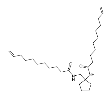 Undec-10-enoic acid [1-(undec-10-enoylamino-methyl)-cyclopentyl]-amide结构式