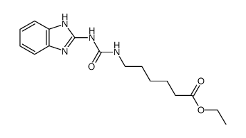 6-[3-(1H-benzoimidazol-2-yl)-ureido]-hexanoic acid ethyl ester结构式