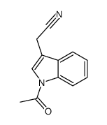 2-(1-acetylindol-3-yl)acetonitrile结构式