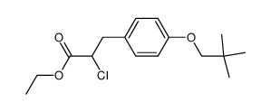 ethyl 2-chloro-3-[4-(2,2-dimethylpropyloxy)phenyl]-propionate结构式