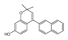 2,2-dimethyl-4-naphthalen-2-ylchromen-7-ol结构式