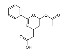 2-(6-acetyloxy-2-phenyl-5,6-dihydro-4H-1,3-oxazin-4-yl)acetic acid Structure