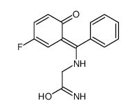 2-[[(5-Fluoro-2-hydroxyphenyl)phenylmethylene]amino]acetamide structure