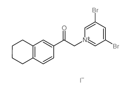 2-(3,5-dibromopyridin-1-yl)-1-tetralin-2-yl-ethanone Structure