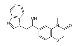 6-[1-hydroxy-2-(1H-1-benzo[d]imidazolyl)ethyl]-4-methyl-3,4-dihydro-2H-1,4-benzothiazin-3-one Structure