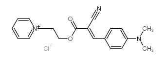 1-[2-[[2-cyano-3-[4-(dimethylamino)phenyl]-1-oxoallyl]oxy]ethyl]pyridinium chloride Structure