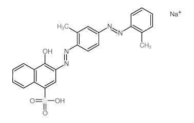 1-Naphthalenesulfonicacid, 4-hydroxy-3-[2-[2-methyl-4-[2-(2-methylphenyl)diazenyl]phenyl]diazenyl]-,sodium salt (1:1) Structure