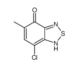 7-chloro-5-methyl-1H-2,1,3-benzothiadiazol-4-one结构式