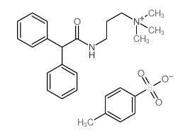 3-[(2,2-diphenylacetyl)amino]propyl-trimethyl-azanium; 4-methylbenzenesulfonic acid Structure