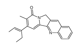 8-methyl-7-(pent-2-en-3-yl)indolizino[1,2-b]quinolin-9(11H)-one结构式