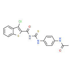 N-({[4-(acetylamino)phenyl]amino}carbonothioyl)-3-chloro-1-benzothiophene-2-carboxamide picture