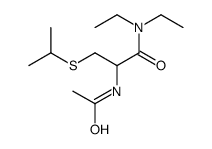 2-acetamido-N,N-diethyl-3-propan-2-ylsulfanylpropanamide结构式