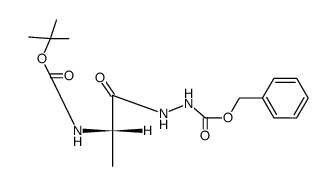 N'-((S)-2-tert-Butoxycarbonylamino-propionyl)-hydrazine carboxylic acid benzyl ester结构式