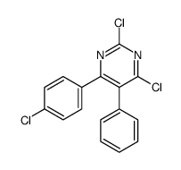 2,4-dichloro-6-(4-chlorophenyl)-5-phenylpyrimidine结构式