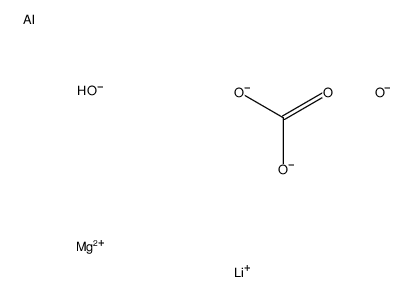 lithium,magnesium,aluminum,carbonate,hydroxide,sulfate结构式