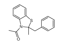 1-(2-benzyl-2-methyl-1,3-benzothiazol-3-yl)ethanone Structure