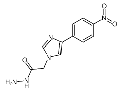 2-(4-(4-nitrophenyl)-1H-imidazol-1-yl)acetohydrazide结构式