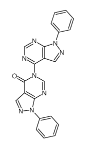 1,1'-diphenyl-1H,1'H-[4,5']bi[pyrazolo[3,4-d]pyrimidinyl]-4'-one Structure