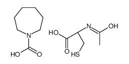 (2R)-2-acetamido-3-sulfanylpropanoic acid,azepane-1-carboxylic acid结构式
