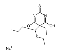 sodium,5-ethyl-5-(1-ethylsulfanylbutyl)-2-sulfanylidenepyrimidin-3-ide-4,6-dione结构式