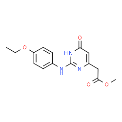 methyl {2-[(4-ethoxyphenyl)amino]-6-oxo-1,6-dihydropyrimidin-4-yl}acetate Structure