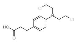 3-[4-[bis(2-chloroethyl)amino]phenyl]propanoic acid Structure