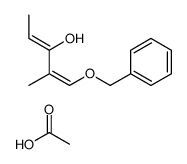 acetic acid,2-methyl-1-phenylmethoxypenta-1,3-dien-3-ol结构式