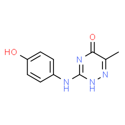 3-(4-hydroxyanilino)-6-methyl-1,2,4-triazin-5(4H)-one结构式