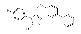 s-Triazole-2-thiol, 5-(4-biphenoxymethyl)-1-(p-iodophenyl)- Structure