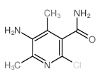 5-amino-2-chloro-4,6-dimethyl-pyridine-3-carboxamide structure