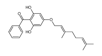 2,4,6-Trihydroxybenzophenon-4-O-geranylether Structure