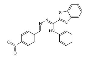 N-[(4-nitrophenyl)methylideneamino]-N'-phenyl-1,3-benzothiazole-2-carboximidamide Structure