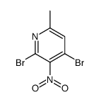 2,4-Dibromo-6-methyl-3-nitropyridine structure