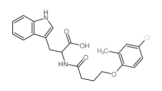 2-[4-(4-chloro-2-methylphenoxy)butanoylamino]-3-(1H-indol-3-yl)propanoic acid Structure