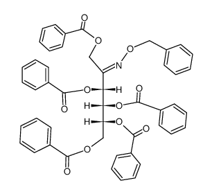 1-O,3-O,4-O,5-O,6-O-Pentabenzoyl-D-fructose O-benzyl oxime Structure