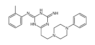 2-N-(2-methylphenyl)-6-[2-(4-phenylpiperazin-1-yl)ethyl]-1,3,5-triazine-2,4-diamine结构式