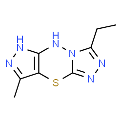 Pyrazolo[3,4-e]-1,2,4-triazolo[3,4-b][1,3,4]thiadiazine, 3-ethyl-5,6-dihydro-8-methyl- (9CI) picture