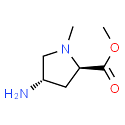 D-Proline, 4-amino-1-methyl-, methyl ester, (4S)- (9CI) structure