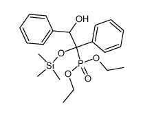 Diethyl 2-hydroxy-1-(trimethylsiloxy)-1,2-diphenylethanephosphonate结构式