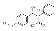 3-hydroxy-3-(4-methoxyphenyl)-2-methyl-2-phenyl-propanoic acid structure