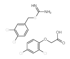 2-(2,4-dichlorophenoxy)acetic acid; (3,4-dichlorophenyl)methylsulfanylmethanimidamide Structure