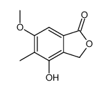4-Hydroxy-6-methoxy-5-methyl-1(3H)-isobenzofuranon结构式