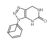 9-benzyl-2,4,7,8,9-pentazabicyclo[4.3.0]nona-1,6-dien-3-one结构式