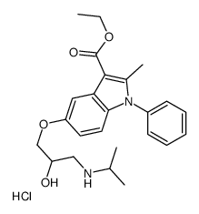 [3-(3-ethoxycarbonyl-2-methyl-1-phenylindol-5-yl)oxy-2-hydroxypropyl]-propan-2-ylazanium,chloride结构式
