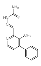 [(3-methyl-4-phenyl-pyridin-2-yl)methylideneamino]thiourea结构式