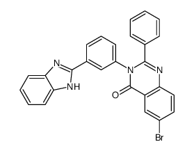3-[3-(1H-benzimidazol-2-yl)phenyl]-6-bromo-2-phenylquinazolin-4-one Structure