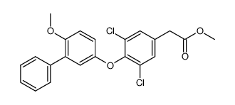 methyl 2-(3,5-dichloro-4-((6-methoxy-[1,1'-biphenyl]-3-yl)oxy)phenyl)acetate结构式