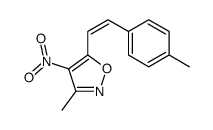 3-methyl-5-[2-(4-methylphenyl)ethenyl]-4-nitro-1,2-oxazole结构式