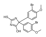 5,5-bis(3-bromo-4-methoxyphenyl)-2-sulfanylideneimidazolidin-4-one Structure